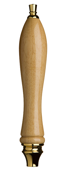 Large Natural Pub Tap Handle with Gold