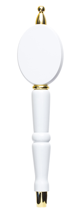 White Vertical Wonder Tap Handle with Gold